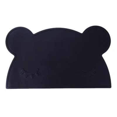 Black Bear Кролик силиконовые коврики подставки салфетки под приборы дети настольные салфетки Coaster блюдо протектор стенд украшения кухня гаджеты ужин интимные аксессуары - Цвет: Black Bear