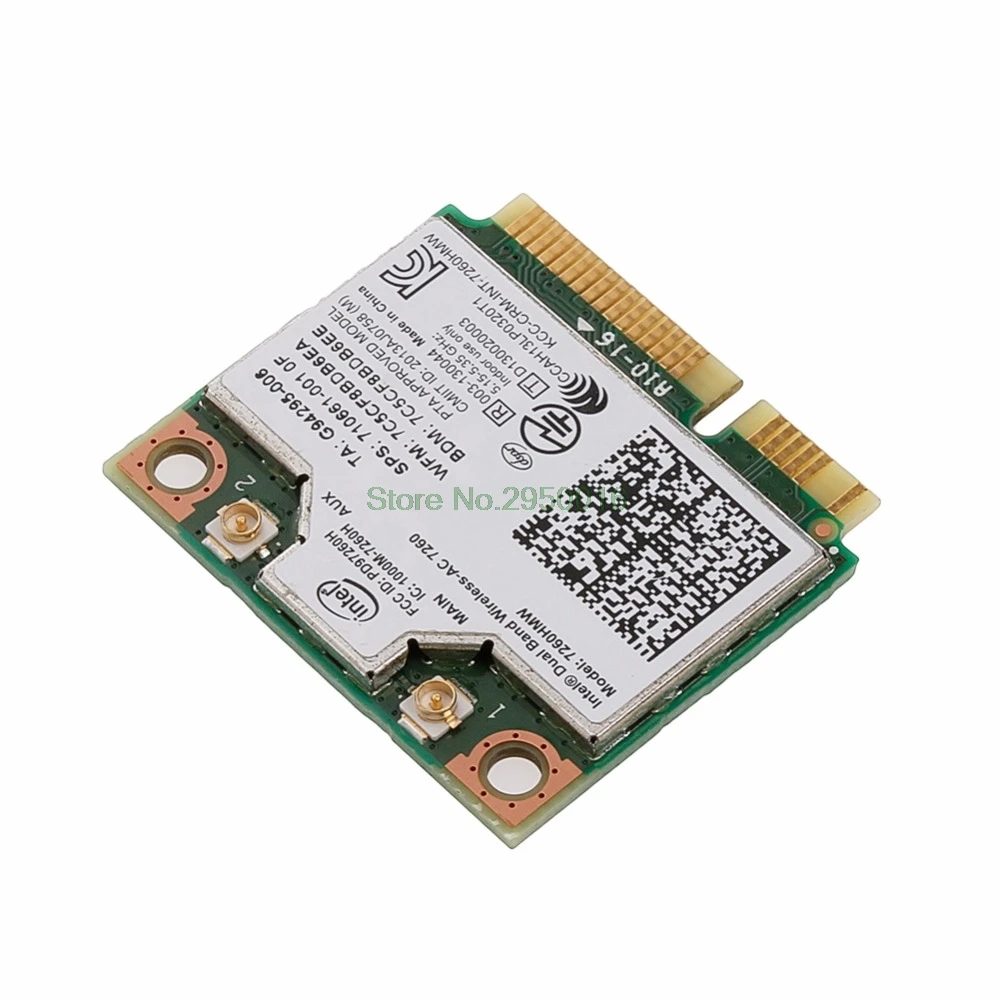 Intel Dual Band Беспроводной постоянного/переменного 7260HMW Mini PCI-E BT4.0 карта для HP SPS 710661-001 аккумулятор большой емкости C26