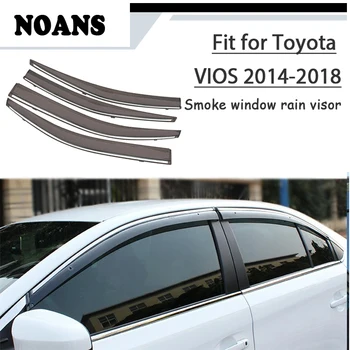 

NOANS 4pcs Stickers For Toyota Vios XP150 2018 2017 2016 2015 2014 Car Styling Accessories ABS Windows Sun Rain Visor