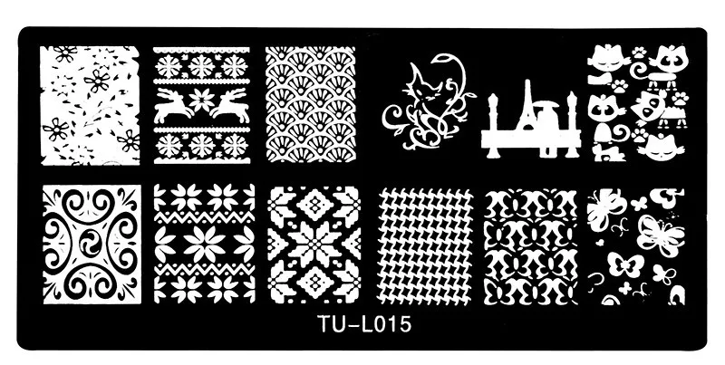 1 шт. Новое поступление 6*12 см TU-L серия ногтей штамповки пластины Konad штампы маникюрные инструменты для ногтей