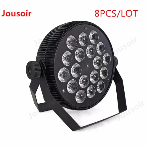 

8Pcs/Lot Led Par Light DJ 18Pcs Lamp Beads 10W RGBW 4 in 1 DiscoLight High Power Stage Effect Professional Lights Equipment CD15