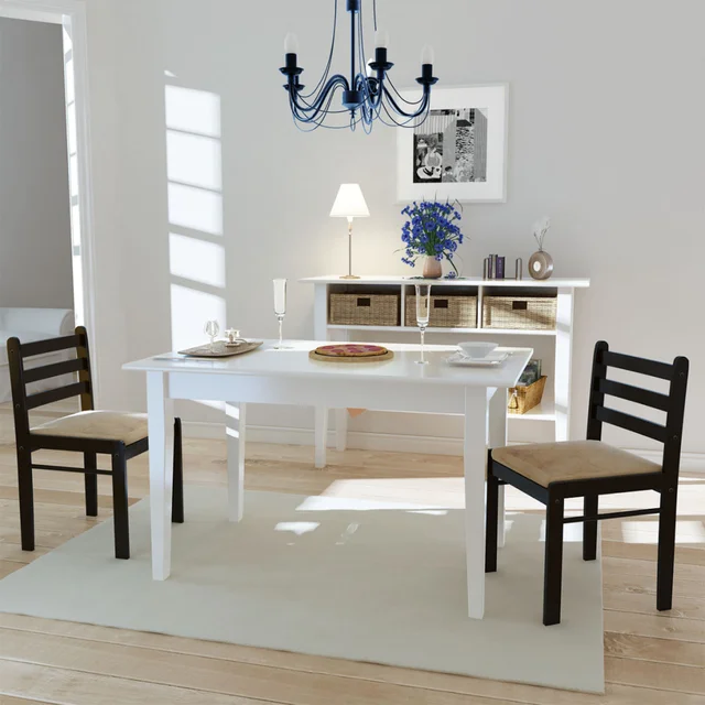 IKayaa 2 unids modernas sillas de comedor de madera Maciza silla de ... IKayaa 2 unids modernas sillas de comedor de madera Maciza silla de ...
