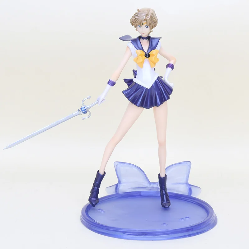 20 см Сейлор Мун фигурки Tenoh Haruka Uranus Kaiou Michiru Нептун ПВХ Фигурки Модель игрушки|model