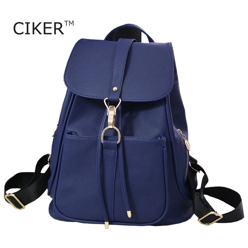 CIKER New Arrivals Women Backpacks Fashion Vintage Leather Backpacks for Teenage Girls Students School bags High
