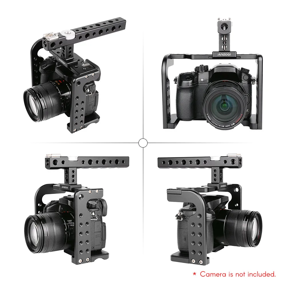 Клетка для видеокамеры Стабилизатор алюминиевый сплав для GH5/GH4 DSLR для крепления микрофона монитор СВЕТОДИОДНЫЙ светильник аксессуары для изготовления пленки