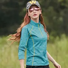 Women Casual Stand Collar Long Sleeve Loose Zipper Solid All Seasons Pullover T-shirt Top