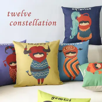 

twelve constellations cute doll pillow , Cartoon Pillow cushion , pillowcase,sofa cushion home decorative Pillows