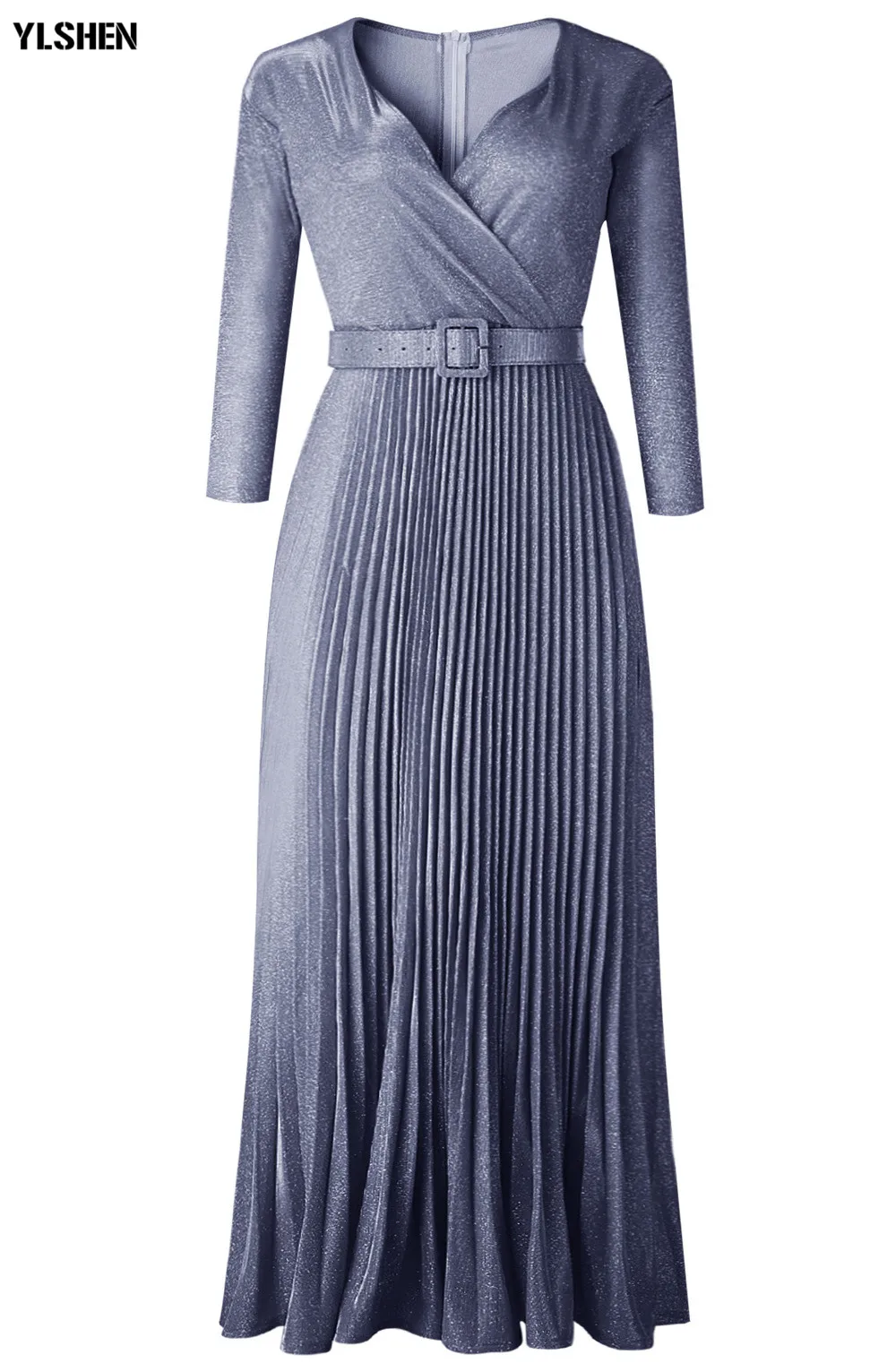 African Dresses for Women Dashiki African Clothes Pleated Skirts Bazin Riche Sexy Chiffon Ruffle Sleeve Robe Evening Long Dress 21