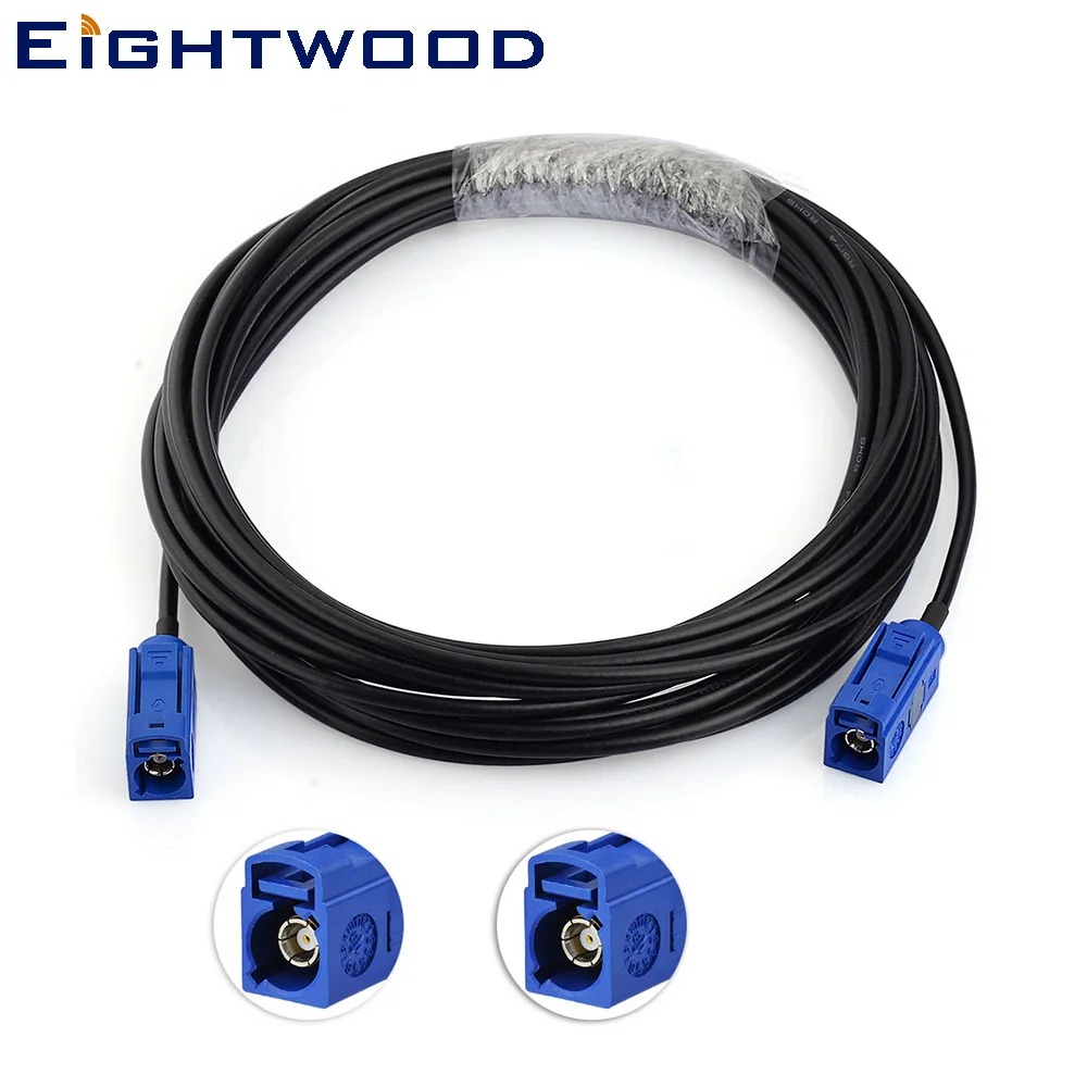 

Eightwood Car GPS Antenna Extension Cable Assemblies Fakra C Female to Female Straight Pigtail RG174 Cable 500cm Customizable