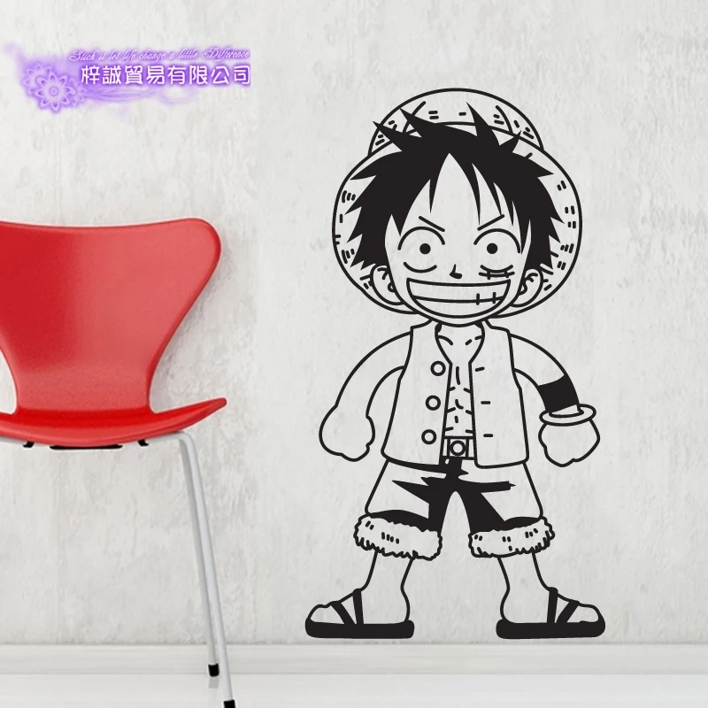 Luffy Настенная Наклейка цельный кусок Виниловые Настенные стикеры Декор для дома