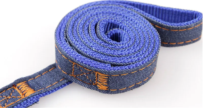 Adjustable No-Pull Denim Dog Harnesses Leash Collar for Greater Control Safety Dog Training Walking Running Rescue Harness 7