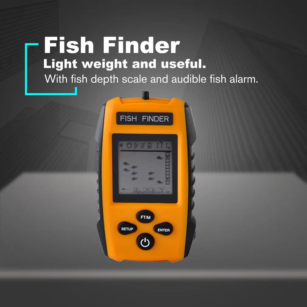 Портативный рыболокатор глубинный эхолот датчик сигнализации рыболокатор 0,7-100 м 200 кГц эхолот для рыбалки
