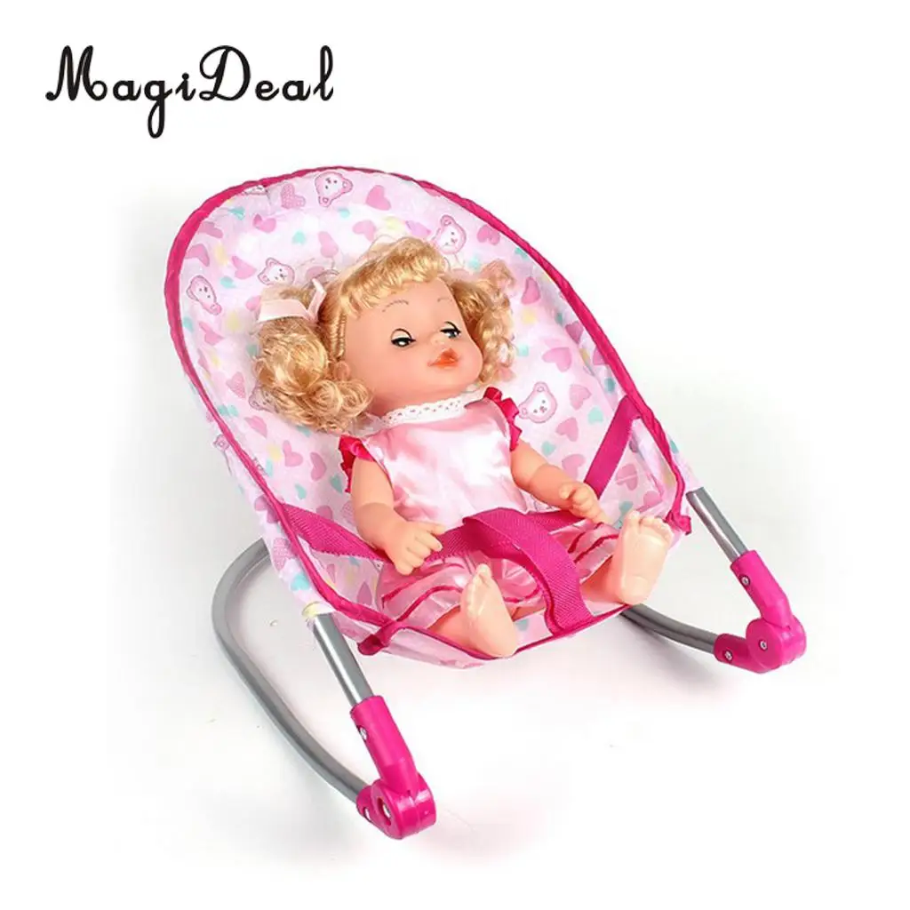 Simulation Newborn Baby Toddler Fun Play Pretend Furniture Bouncer Rocking Chair Model for Reborn Dolls Supplies