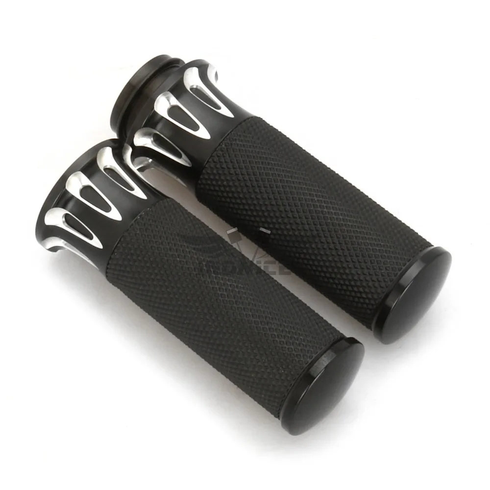 

1" Deep cut electronic throttle grip street glide flhx cnc Handlebar Grips For Harley Electronic throttle grips 08-17