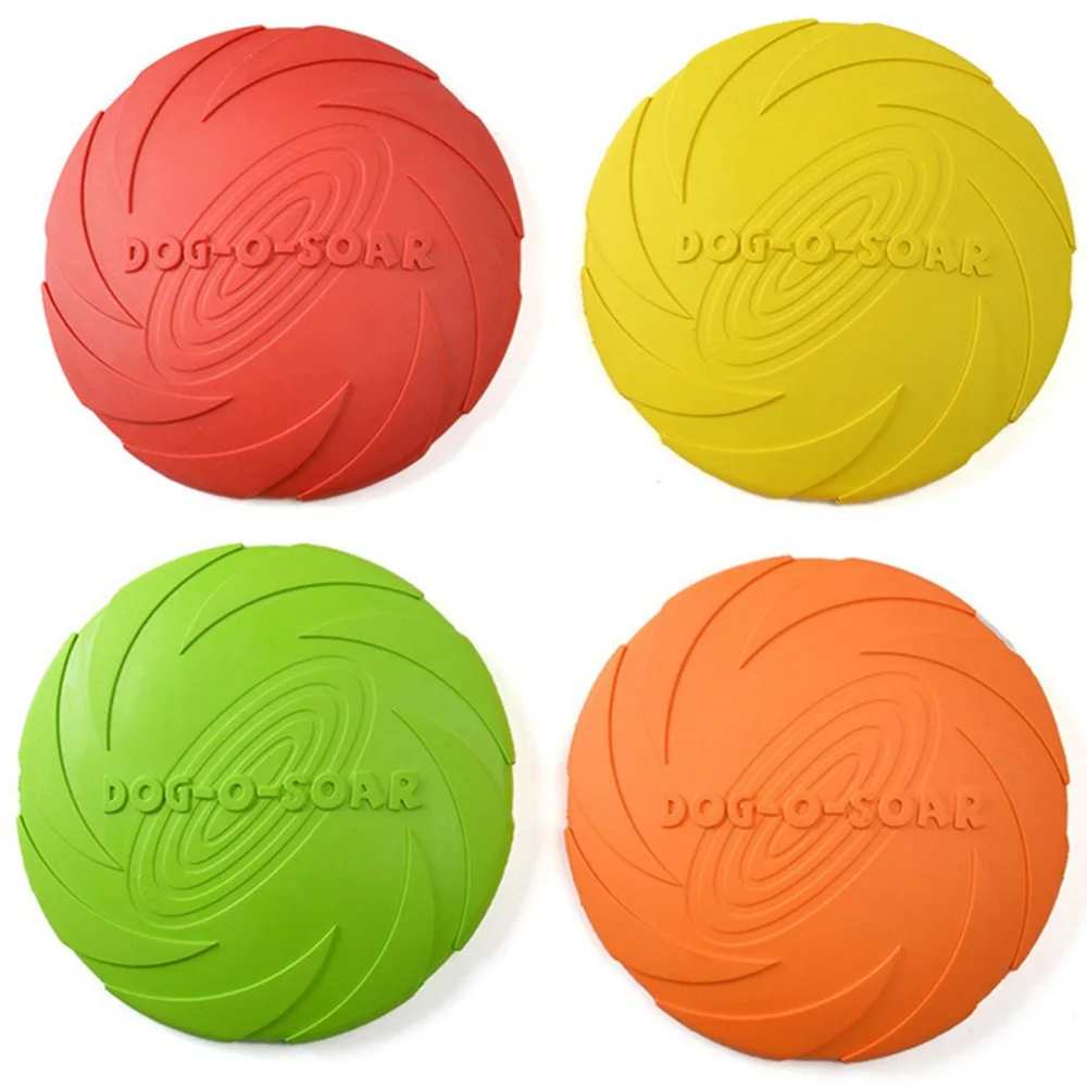 

Pets Bite-Resistant Toy Dog Frisbee 4 Colors Training Flexible Pet Toys Fragrant Puppy Flying Discs Green/Purple/Pink/Orange