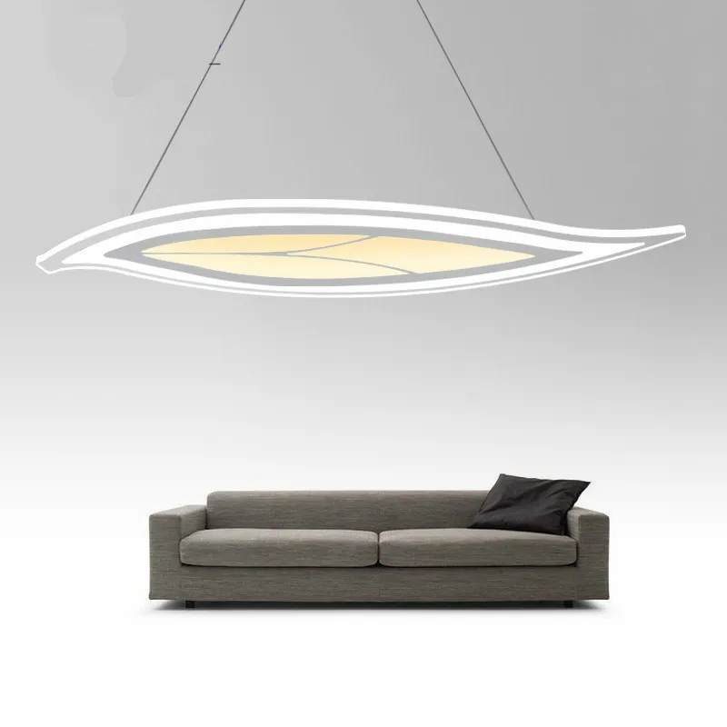 

Modern Simple Fashion Acrylic Leaf Led Pendant Light For Dining Room Bar Living Room Deco 65/80cm Ac 80-265v 1386