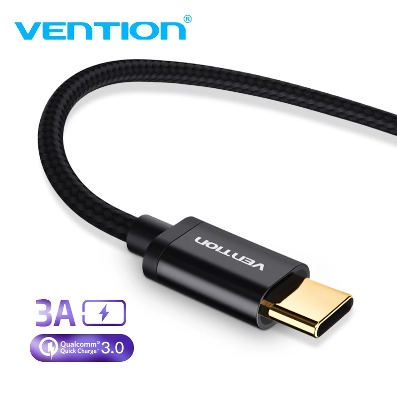 

Vention 3A USB Type C Cable Fast Charging Type-C Cable For Samsung Galaxy S9 S8 Note 8 Plus Xiaomi Mi 5 One plus 6 USB C Cord