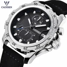 CADISEN Watch Men Fashion Sport Quartz Clock Mens Watches Top Brand Luxury Casual Leather Business Waterproof Watch Relogio Man цена CADISEN Watch Men Fashion Sport Quartz Clock Mens Watches Top Brand Luxury Casual Leather Business Waterproof Watch Relogio Man цены онлайн