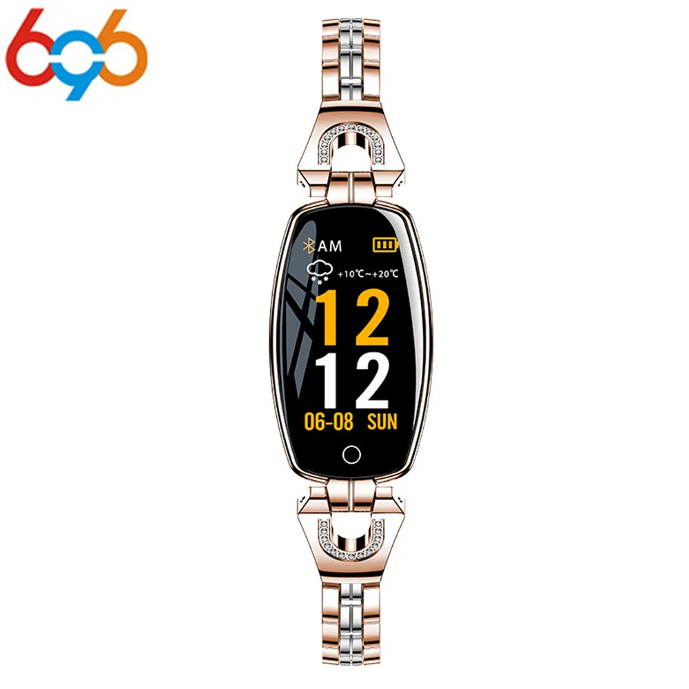 

696 Bluetooth Waterproof H8 Smart Watch Women Fashion Ladies Heart Rate Blood Pressure Smartwatch relogio inteligente Gift