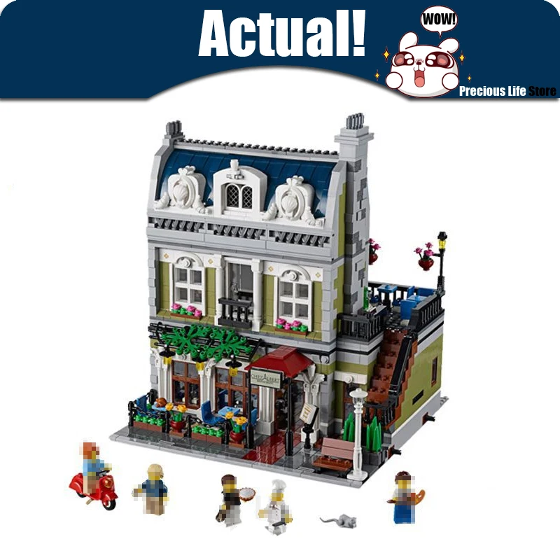 

LELE 30007 Parisian Restaurant Creator Architecture Building Blocks Bricks Toys For Boys oyuncak Compatible with legoINGly 10243