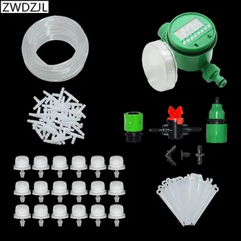 

Greenhouse DIY Automatic Drip Irrigation System Garden Watering Kits Micro with Adjustable white Dripper 1 set