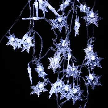 

European regulation 8 function 5 meters 40 head LED Christmas tree snowflake piece decorative light string Christmas party