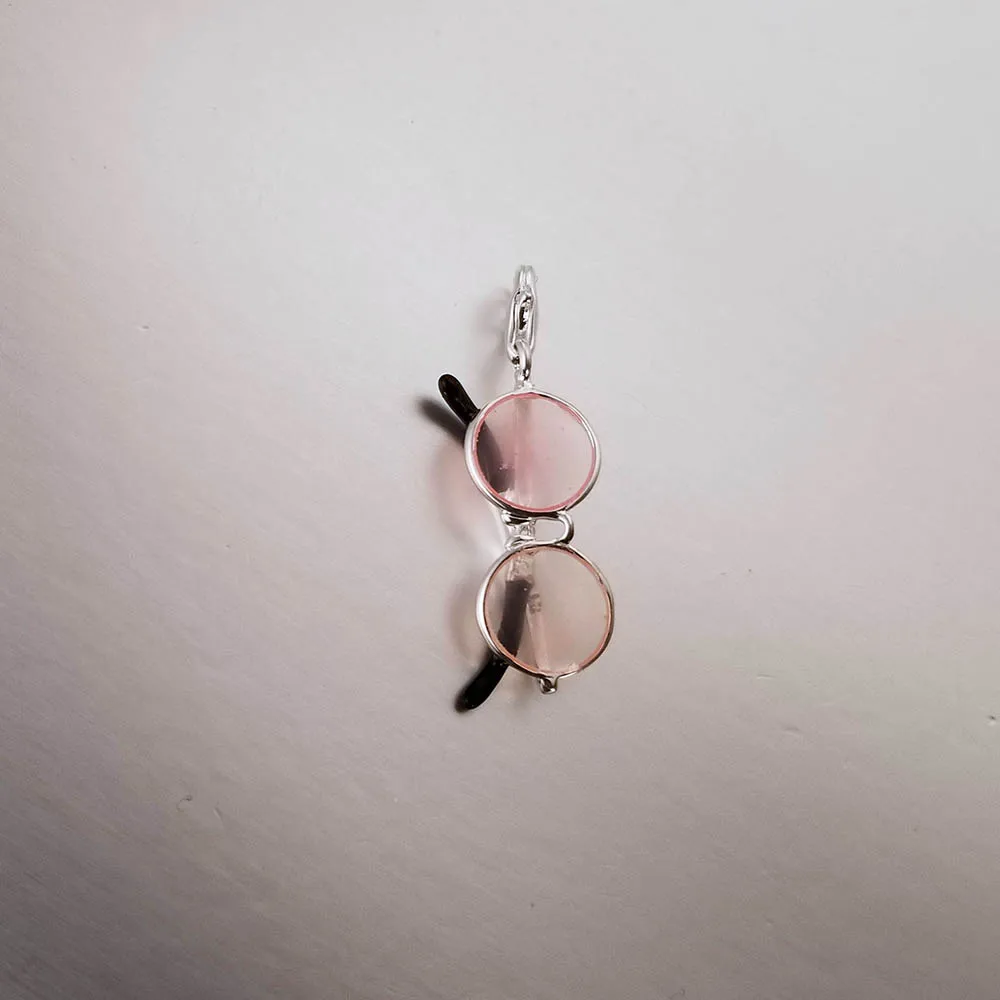 Модные Серебристые розовые солнцезащитные очки Diy Подвески подходят браслеты и