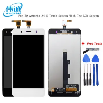 

WEICEHNG Black&White Replacement For BQ Aquaris A4.5 LCD Display+Touch Screen Glass Panel Digitizer Assembly+Free Tools