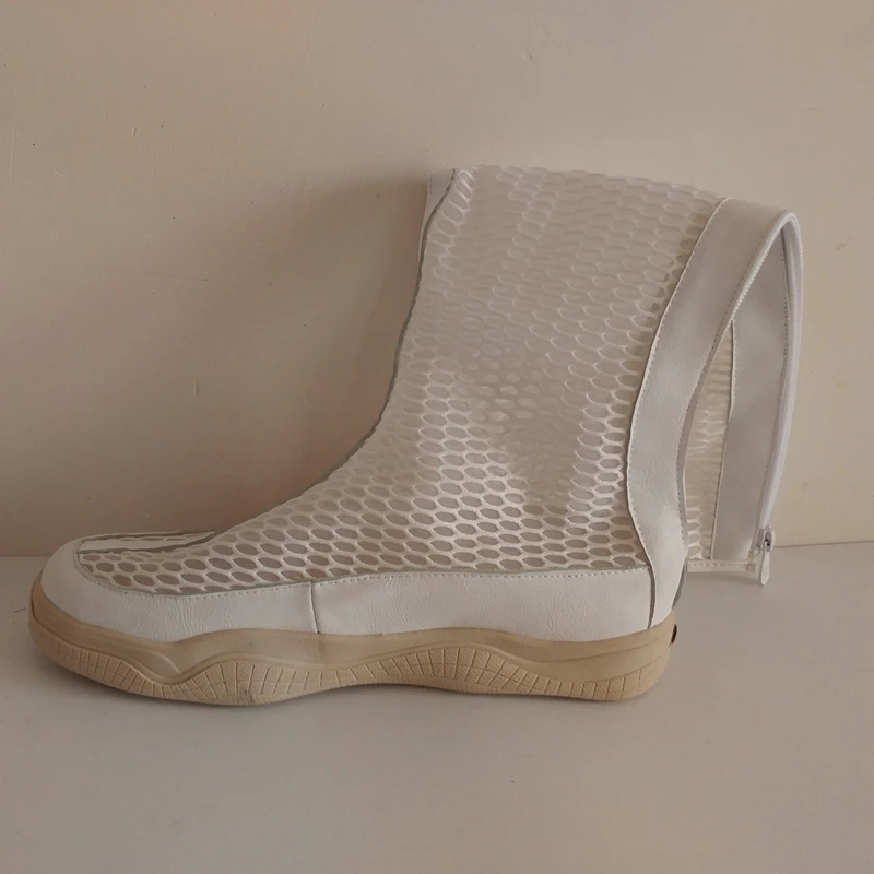 Белые летние сапоги ASILETO дышащие прозрачные женские кроссовки с вырезами на