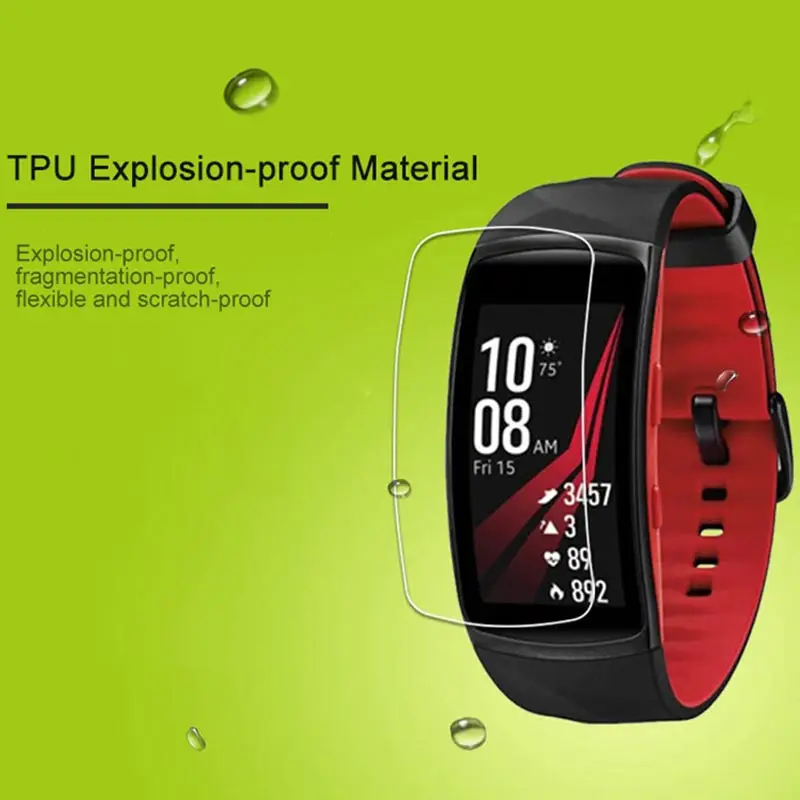 Защитные пленки Gear Fit 2 Pro для Samsung смарт-браслет Защитная мягкая пленка из ТПУ
