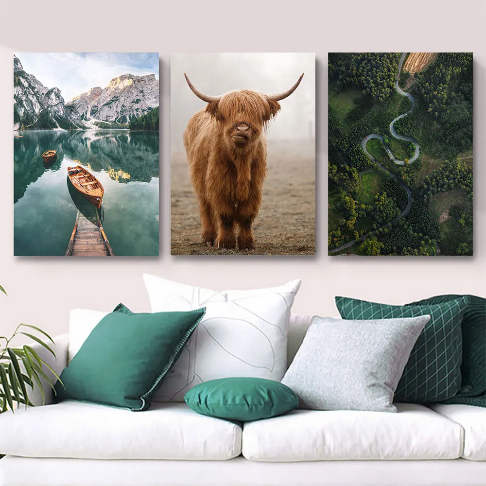 

Forest Canvas Paintings Nordic Posters And Prints Wild Animals Poster Landscape Wall Art Picture For Living Room Decor Unframed