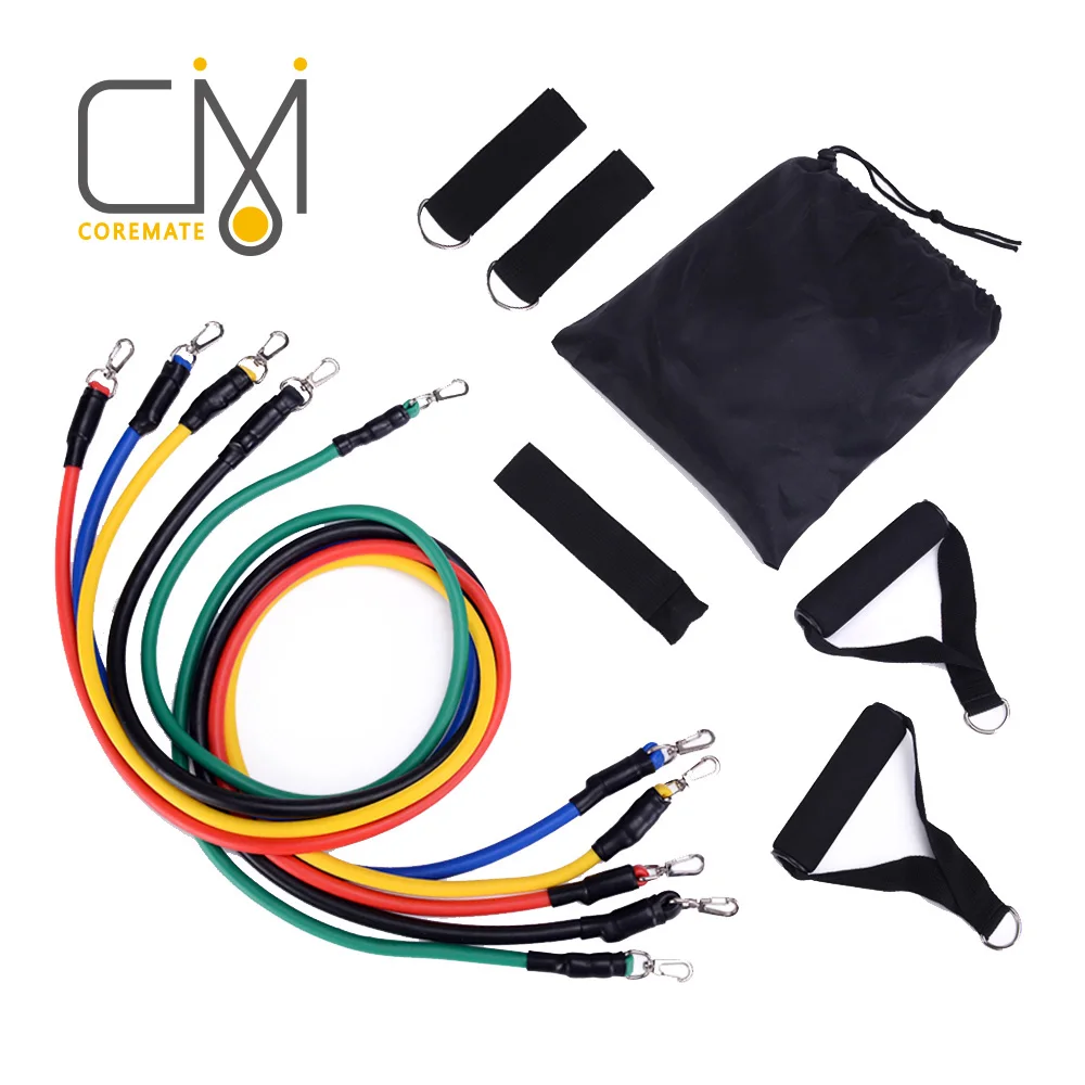 

COREMATE Exerciser Resistance Bands Latex Training Fitness Sport Set Workout Home Gym Pilates Pull Rope Rubber Developer Yoga