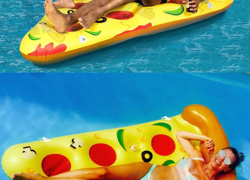 71 дюймов 1,8 м летняя Новинка Необычные пиццы надувные матрасы для плавания для бассейна, погружаемый в воду плоты воздуха кровать шезлонг-игрушка