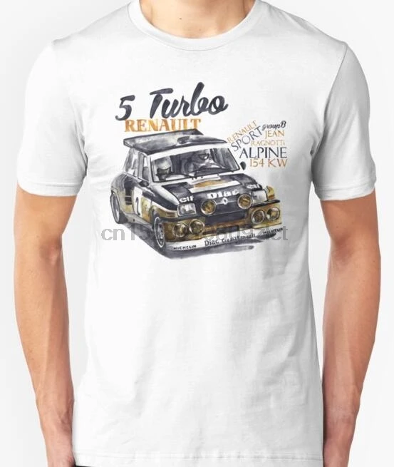 

2019 Fashion Brand Men Rally Group B Turbo Renault 5 Turbo Group B Classic Rally Car T-shirt