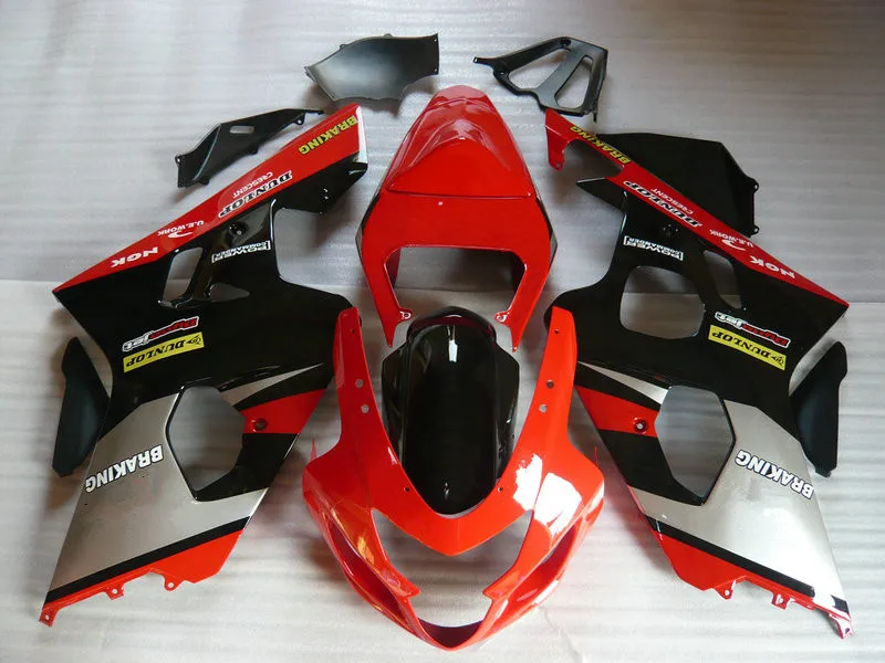 Комплект обтекателей для мотоцикла GSXR600 750 K4 04 05 GSXR 600 GSXR750 2004 2005 ABS красный черный