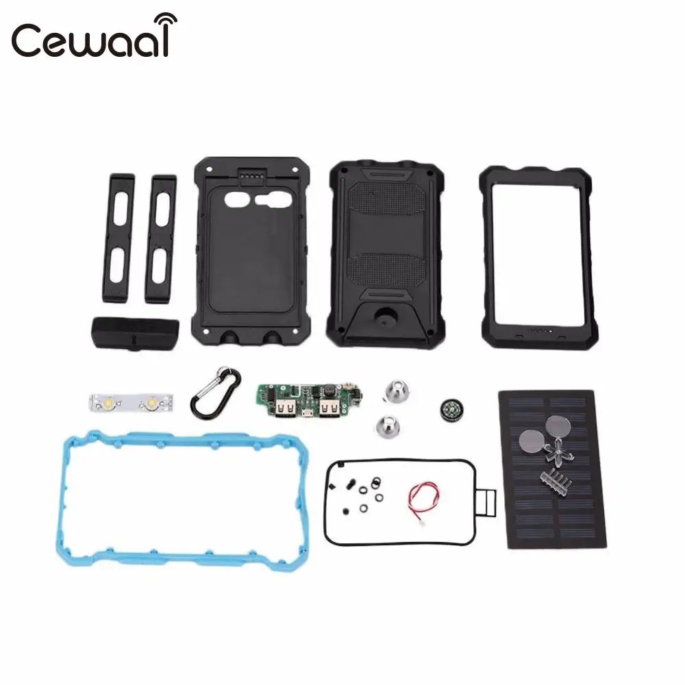 Cewaal 3 вида цветов с двумя USB светодиодами Powerbank панель солнечной энергии для 606090