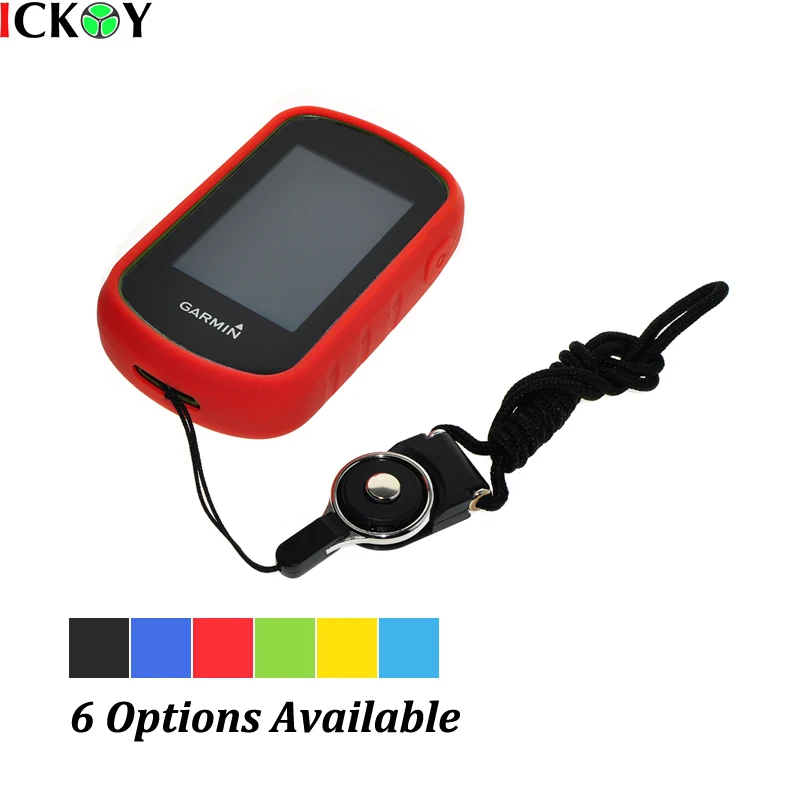 

Outdoor Protect Silicon Rubber Case + Black Detachable Ring Neck Strap for Hiking Handheld GPS Garmin eTrex 25 35 35T