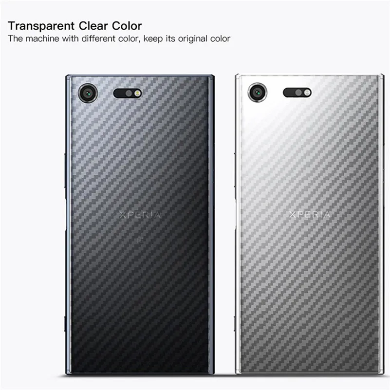 

2PACK Back Film For Xperia XZ1 Compact XA1 Plus XA Ultra XZ Premium X L1 3D Carbon Fibre Screen Protector (Not Tempered Glass)