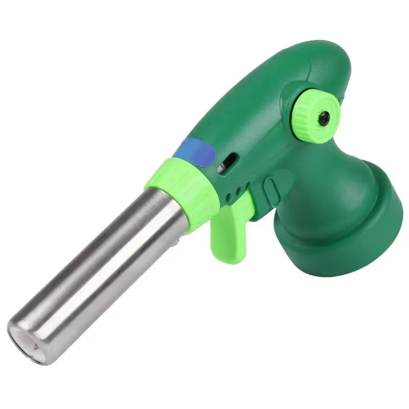 Воспламенитель для барбекю автоматический электронный пламенный пистолет газовый адаптер зажигалка - Цвет: Зеленый