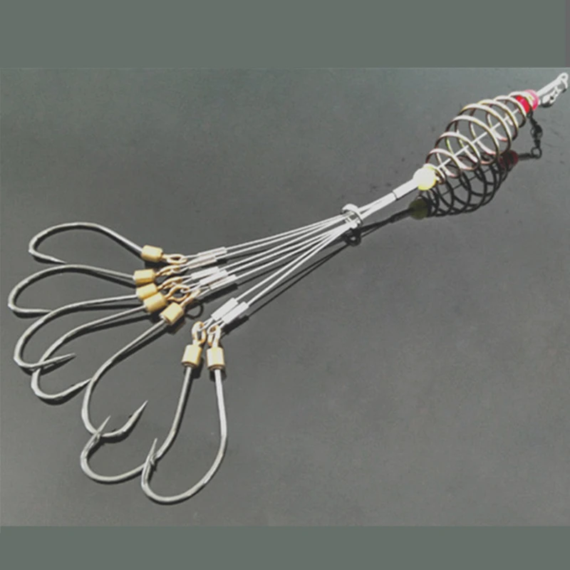 2Pcs Highly efficient Explosioned Fishhooks Set Luminous Bead Fishing