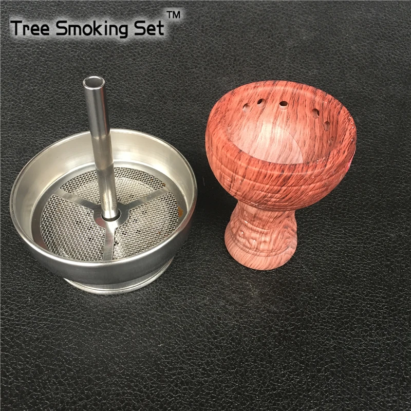 1pc charcoal holder with bowl Glazed clay Metalen Carbon container