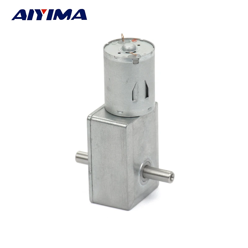 

AIYIMA JGY370 DC12V 10RPM Double Shaft Motor DC Turbine Worm Geared Motors Self-locking For Robot Electric Lock BBQ Moteur
