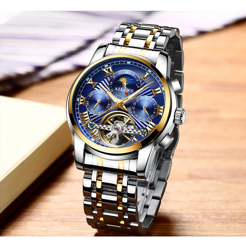 AILANG original brand men's automatic watch top luxury steel watch