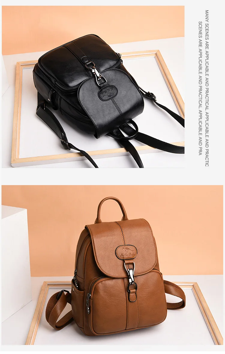 Женский рюкзак с откидной крышкой, женский кожаный рюкзак высокого качества mochila feminina, женский рюкзак для путешествий, женская школьная сумка