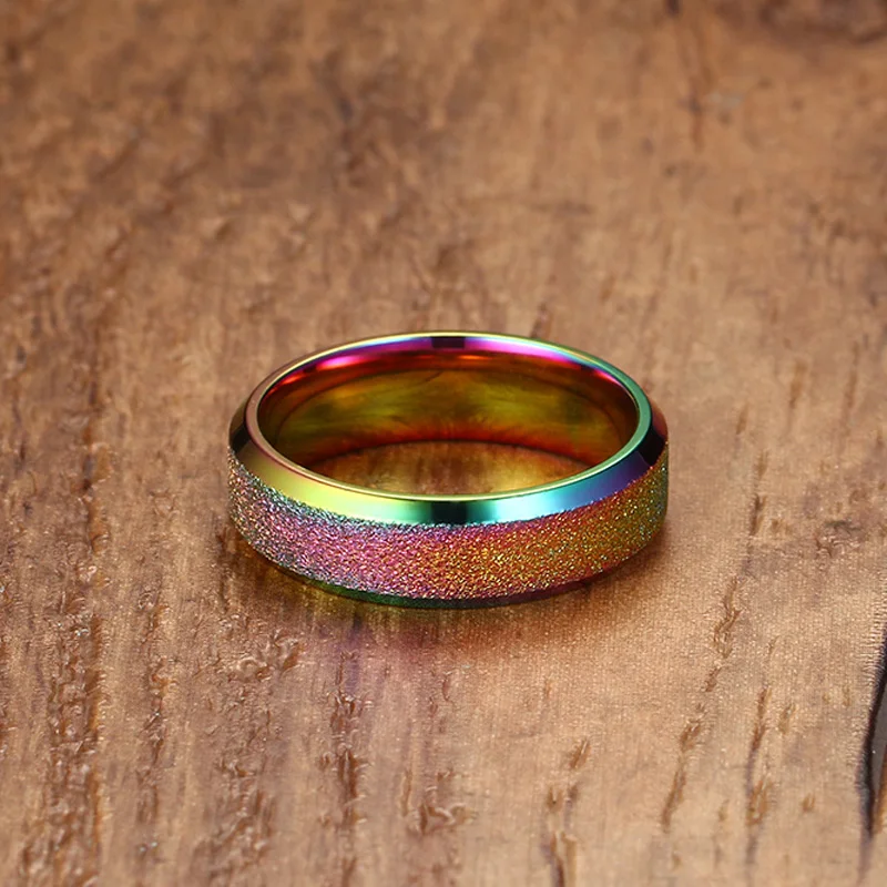 Meaeguet-Trendy-Stainless-Steel-Rings-For-Women-Men-Simple-Rainbow-Frosted-Ring-Jewelry-6MM-Wide-USA (4)