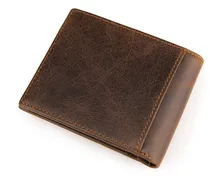 Brand Cowhide Leather Men Wallets Vintage Man Genuine Leather Purse Male Coin Pocket Wallet Removeable Card Holder #VP-J8054