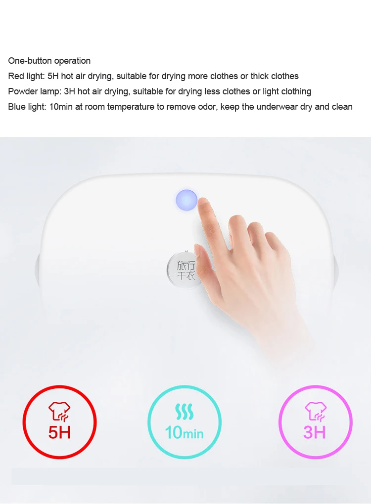  xiaomi Women's Men's Underwear Drying Disinfector Panties Elimination Box Mini Portable Dryer Trave