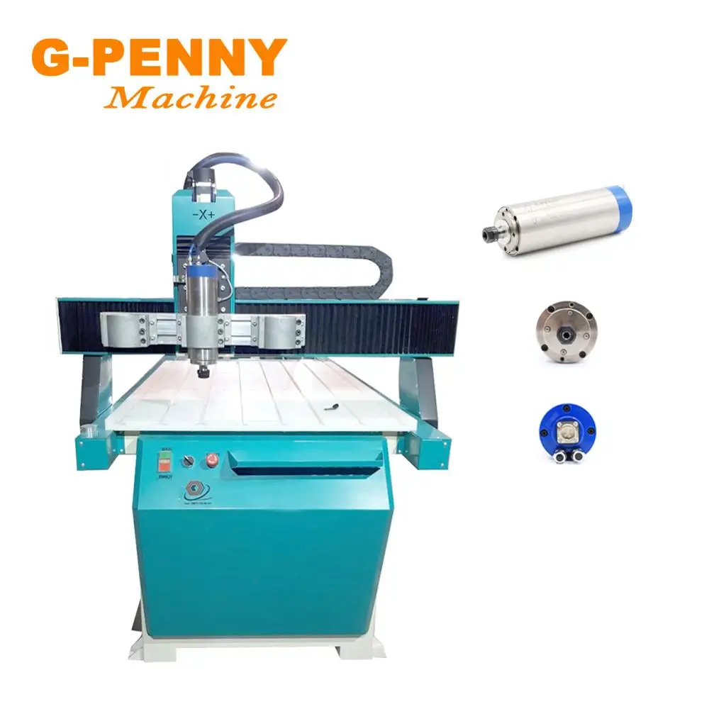 G-PENNY 1.5KW мотор шпинделя с водяным охлаждением ER16 4 подшипники 80x220 мм и 1.5kw VFD/инвертор и 80 мм кронштейн и 75 Вт водяной насос