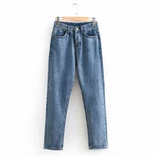 Женские повседневные Прямые джинсы летние свободные джинсовые брюки женские длинные винтажные ковбойские брюки штаны джинсы