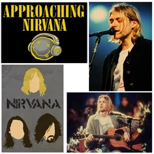 Винтажный постер Nirvana Kurt Cobain крафт рок оркестр декоративная